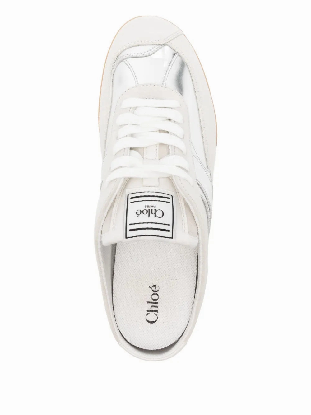 Kick Sneaker Mule in Silver Amateur athlete