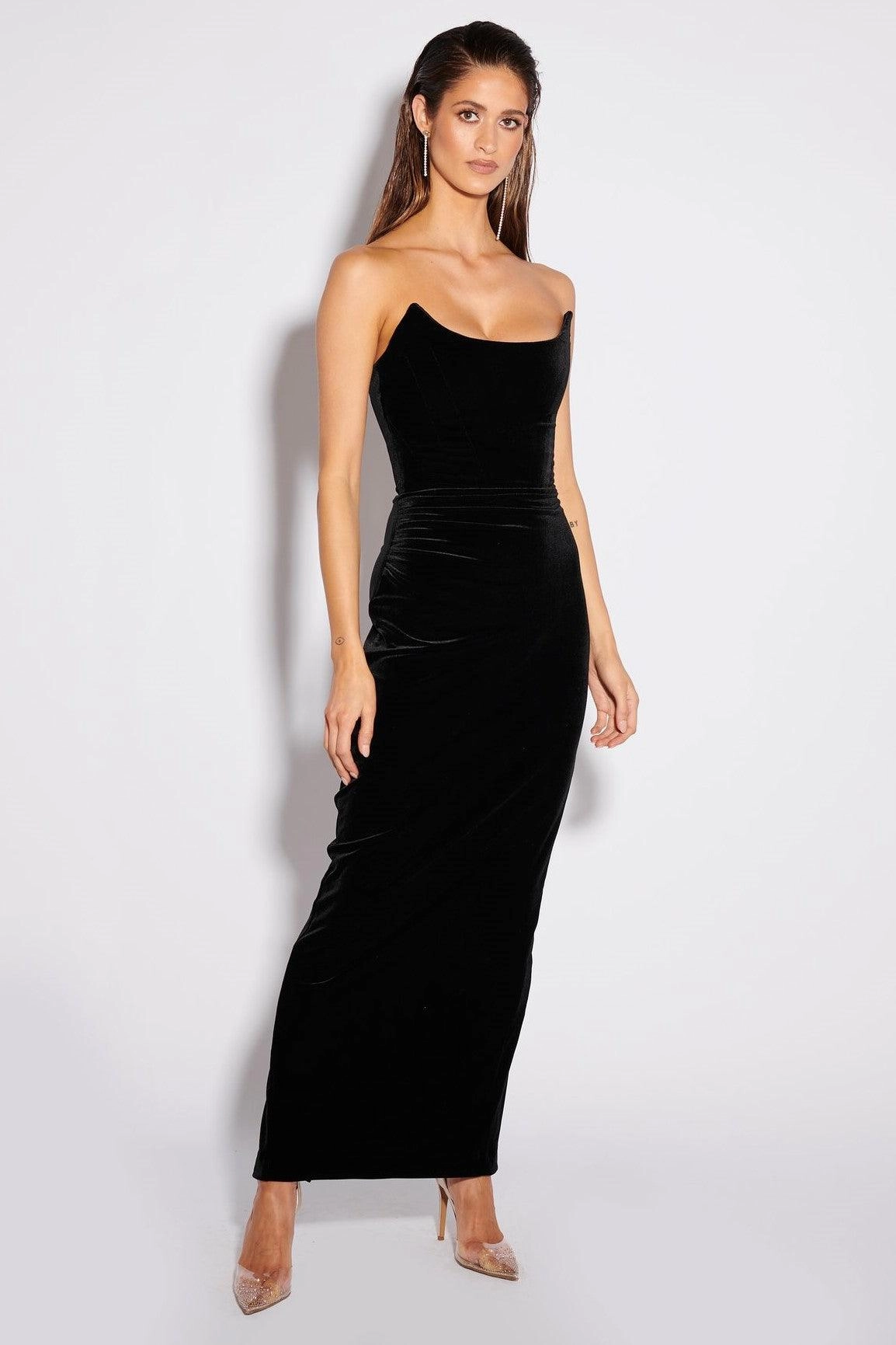 custom-fit Koi Gown - Black Velvet