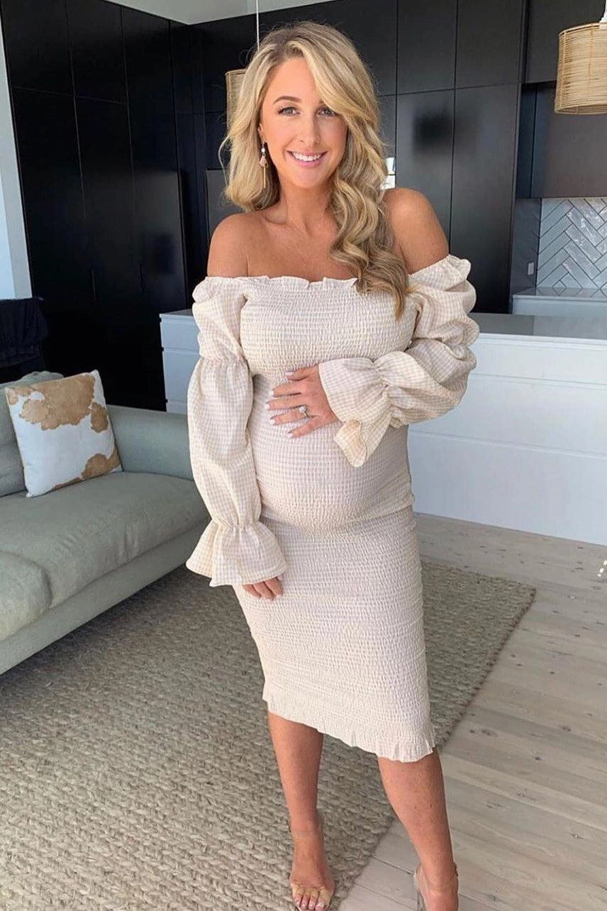 Kourtney Dress - Cream/White Timeless Style Wear