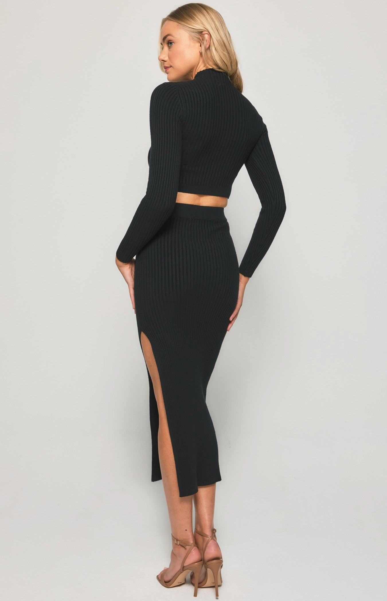 Kylie Knit Set - Black Quick Look