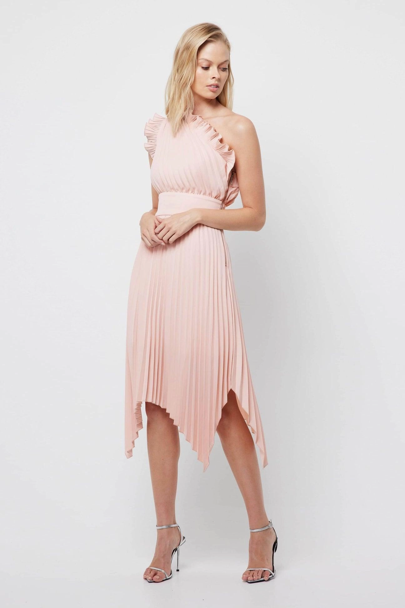 Slim Silhouette Lady Like Dress - Blush
