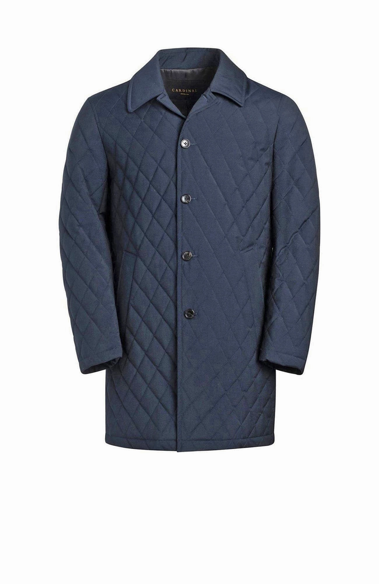 MANSFIELD NAVY WOOL CAR COAT HeatReflectiveLining Sleek Layer Fit