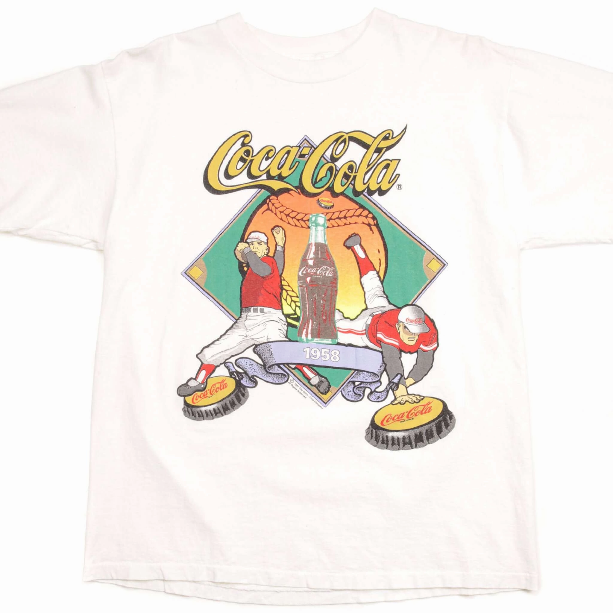 VINTAGE COCA COLA TEE SHIRT 1991 SIZE MEDIUM Urban Casual Look Wrinkle Resistant Texture