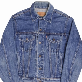 suitable for casual gatherings Taped Zippers VINTAGE LEVIS TYPE 3 DENIM JACKET 4 POCKETS 1980S SIZE 44