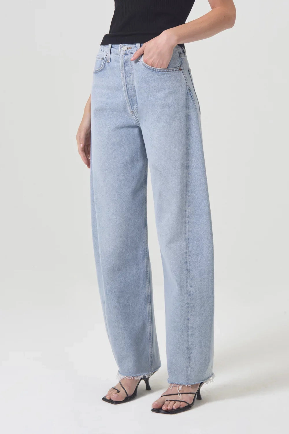 Luna High Rise Pieced Taper Waterless Wash Technology