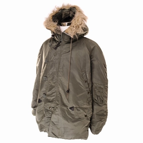 High Collar Windguard VINTAGE USAF PARKA AIRCREW JACKET TYPE N-3B N3B SIZE LARGE