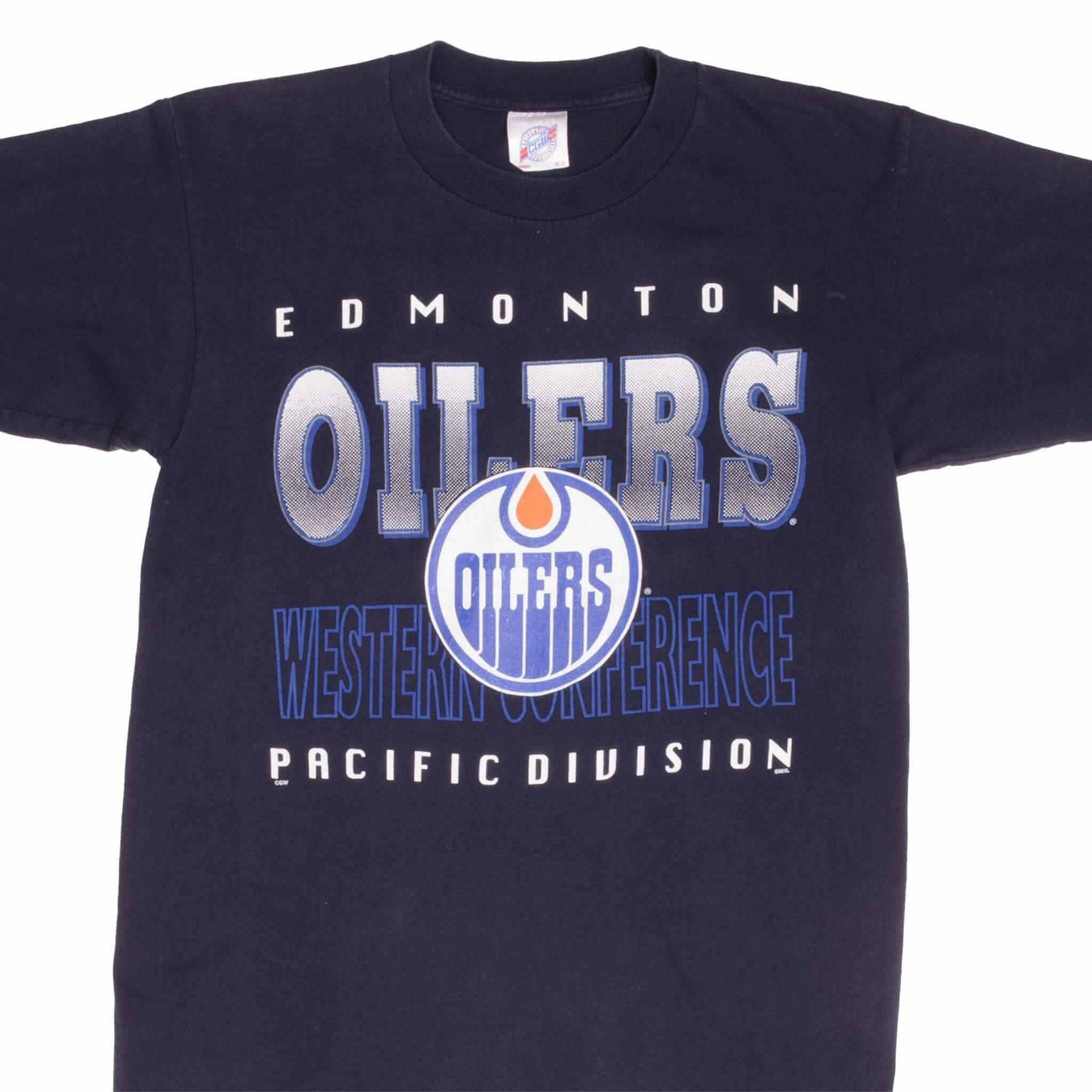 Stretch Design VINTAGE NHL EDMONTON OILERS 1990S TEE SHIRT SIZE MEDIUM