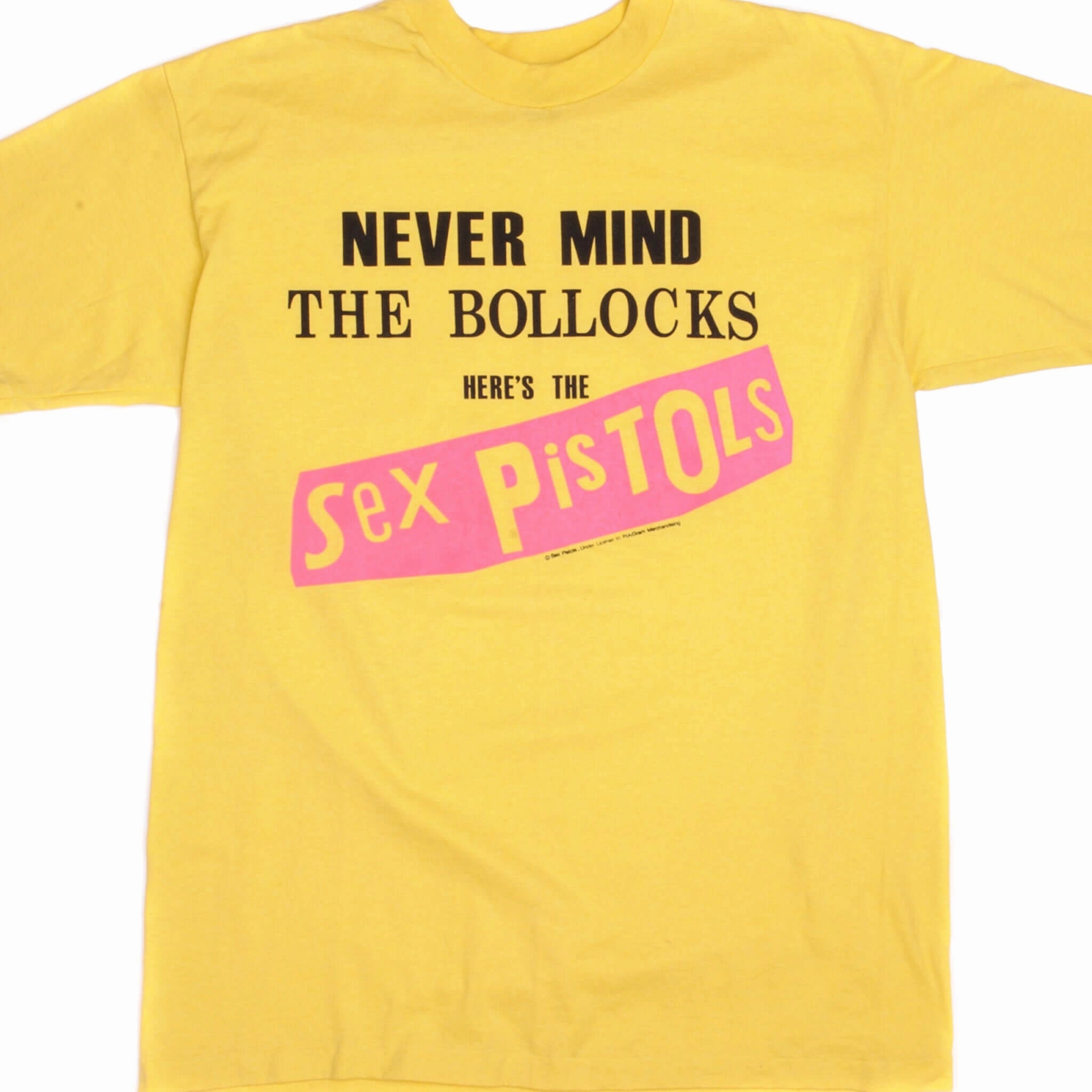 VINTAGE THE SEX PISTOLS NEVER MIND THE BOLLOCKS TEE SHIRT 1980S MEDIUM MADE USA Breathable Look Heathered Fabric