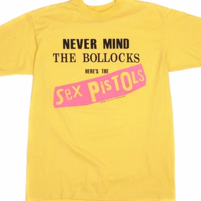 VINTAGE THE SEX PISTOLS NEVER MIND THE BOLLOCKS TEE SHIRT 1980S MEDIUM MADE USA Breathable Look Heathered Fabric