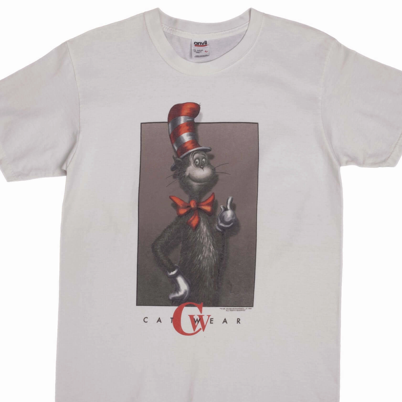 VINTAGE DR SEUSS CAT IN THE HAT CAT WEAR 1997 TEE SHIRT SIZE MEDIUM Casual Day Wear Daily Comfort Style