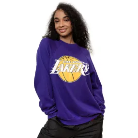 VINTAGE NBA LOS ANGELES LAKERS SWEATSHIRT SIZE XL MADE IN USA 1980s aesthetic features product gift worthy appeal