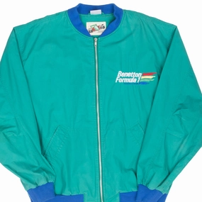 VINTAGE BENETTON FORMULA ONE RACING TEAM BOMBER JACKET 1990S XL Smell Launch