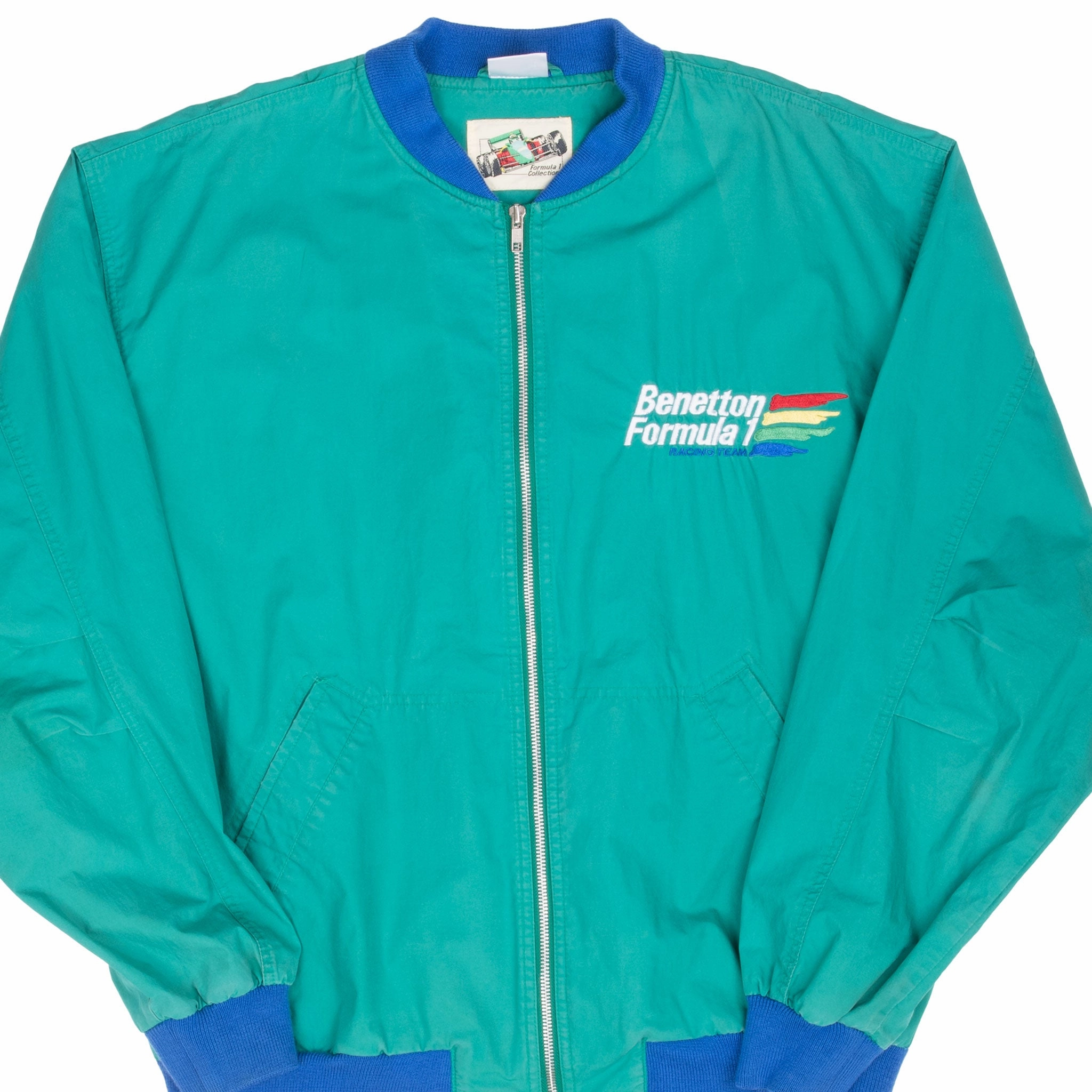 VINTAGE BENETTON FORMULA ONE RACING TEAM BOMBER JACKET 1990S XL Smell Launch