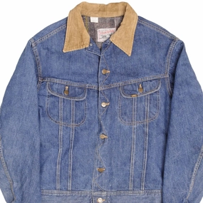 Daily Fit Active Lifestyle Gear VINTAGE LEE STORM RIDER BLANKET LINED DENIM JACKET 1970S SIZE XL MADE IN USA