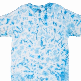 VINTAGE CRUMPLE TIE DYE BLUE WHITE HANES 2000S TEE SHIRT LARGE Casual Appeal SkinFriendlyFibers