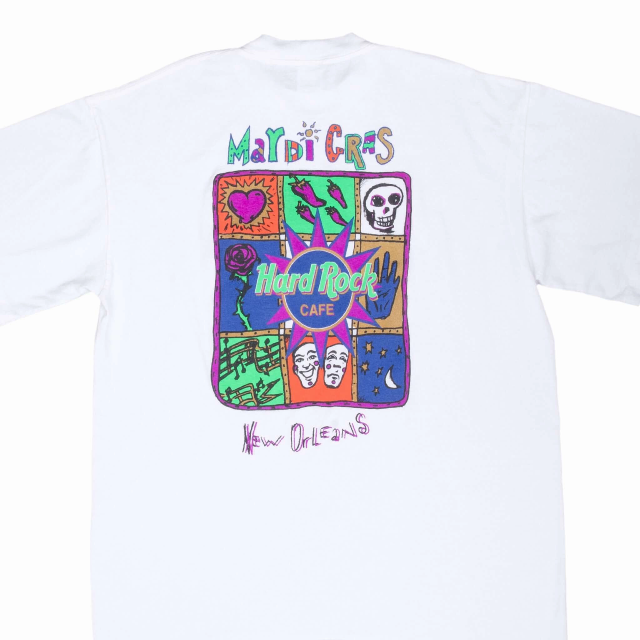 easy to pair GentleWashResistance VINTAGE HARD ROCK CAFE MARDI GRAS NEW ORLEANS TEE SHIRT 1990S LARGE MADE USA