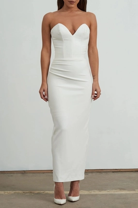 Pure Look Luci Midi Dress - White
