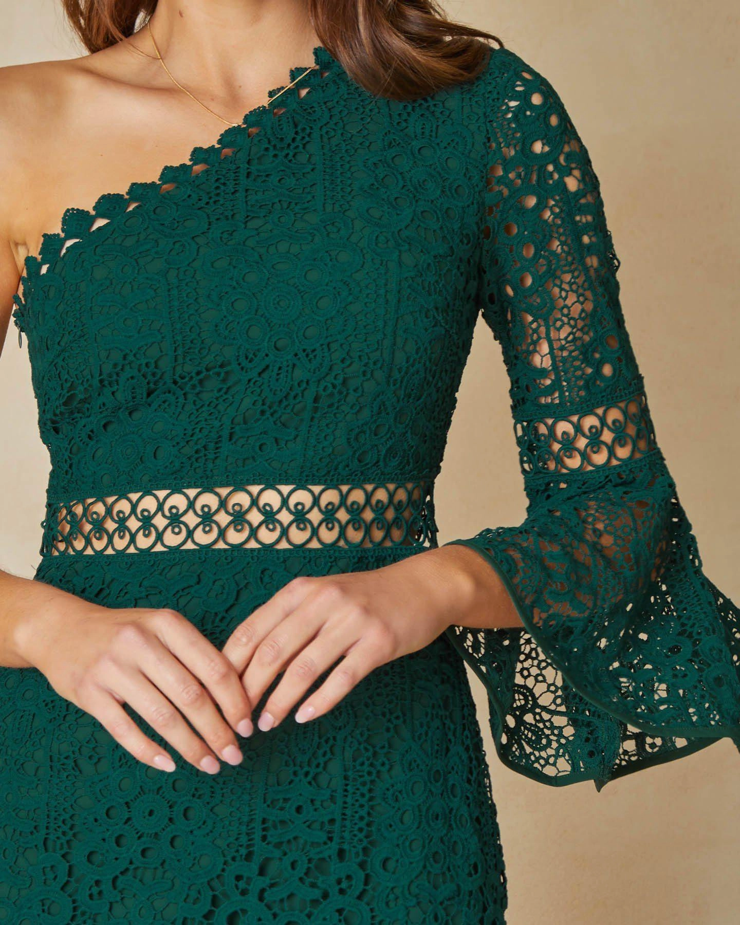 Elysian Dress - Emerald Green Subtle Edge