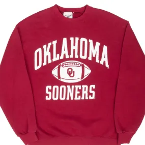 VINTAGE NCAA OKLAHOMA SOONERS 1990S RED SWEATSHIRT MEDIUM appropriate for weekdays Concert Look