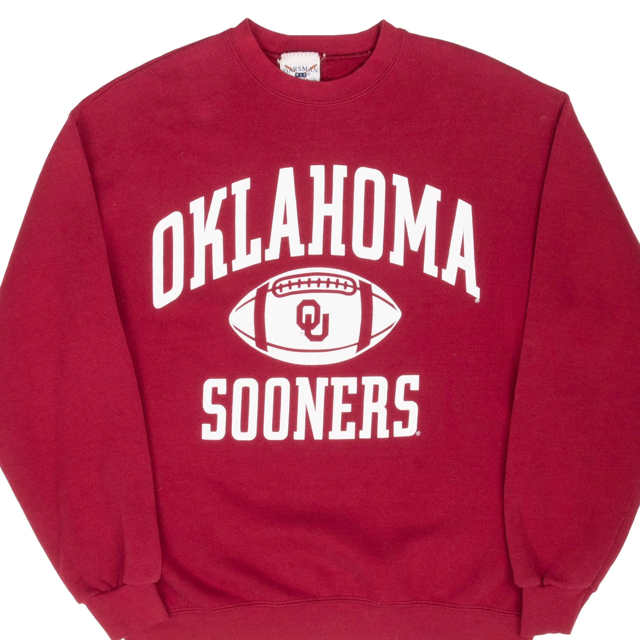 VINTAGE NCAA OKLAHOMA SOONERS 1990S RED SWEATSHIRT MEDIUM appropriate for weekdays Concert Look