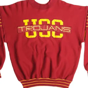 Cuffed Sleeves VINTAGE USC TROJANS UNIVERSITY SWEATSHIRT SIZE LARGE MADE IN USA