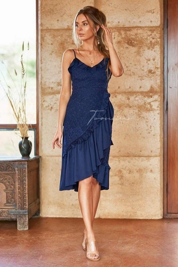 Margot Dress - Navy Artistic Edge Airy Feel