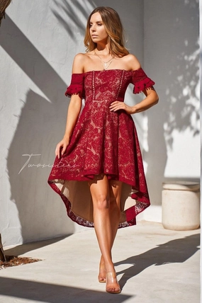 Megan Dress - Red Casual Must-Have Standout Feature