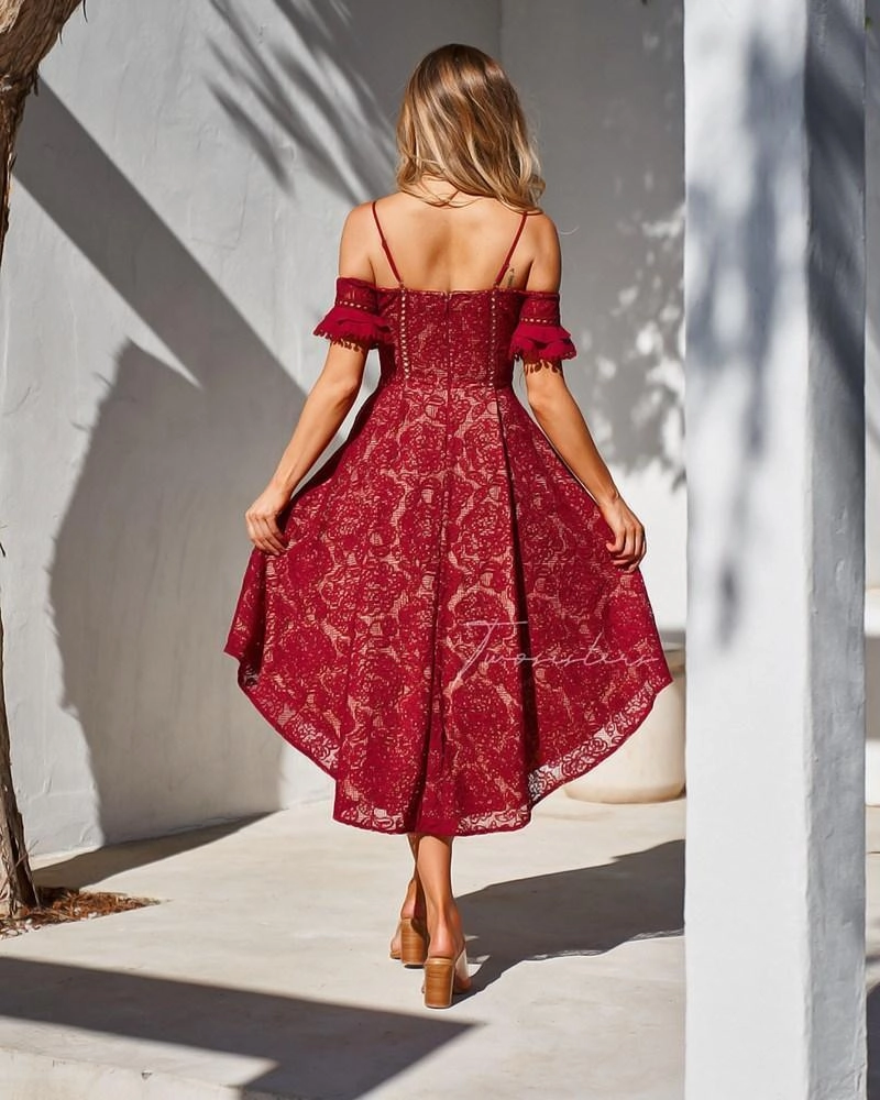 Megan Dress - Red Smart Fashion