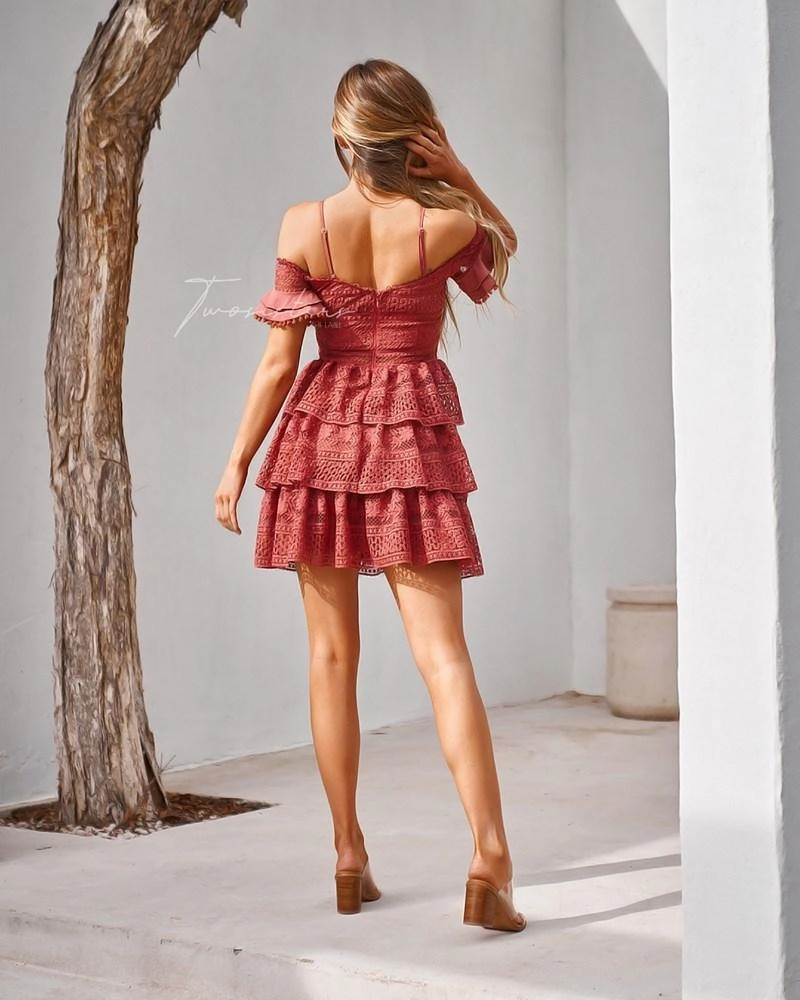 Melinda Dress - Mauve Sleek Motion