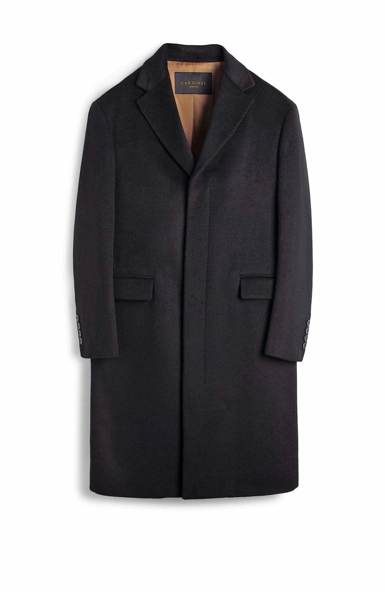 Durable Stitching MERCER BLACK CASHMERE TOPCOAT