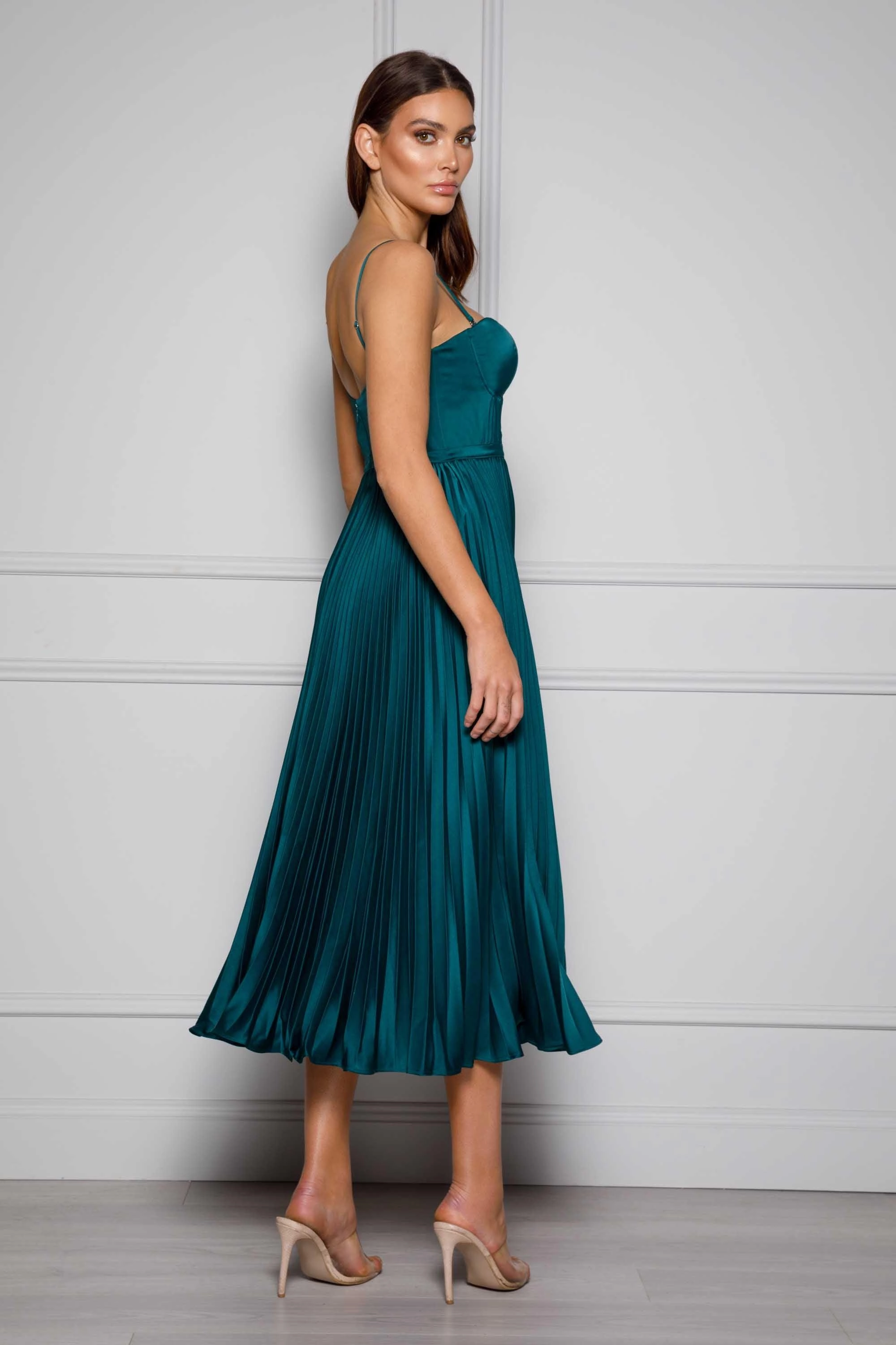 Milan Dress - Emerald Green Compact Fit