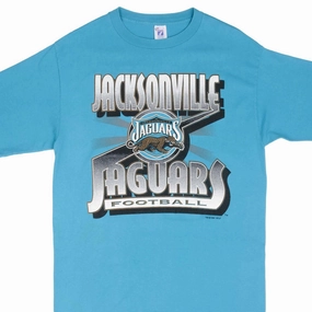 Midweight Knit VINTAGE NFL JACKSONVILLE JAGUARS BANNED LOGO TEE SHIRT 1994 LARGE MADE IN USA