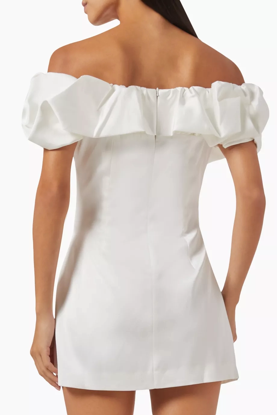 Misha Amara Mini Dress - Ivory Night Party Neutral Layer