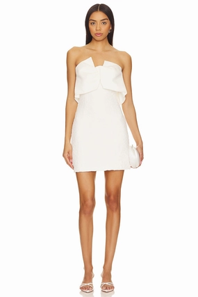 Feminine Movement Travel-friendly Misha Aria Mini Dress - Ivory