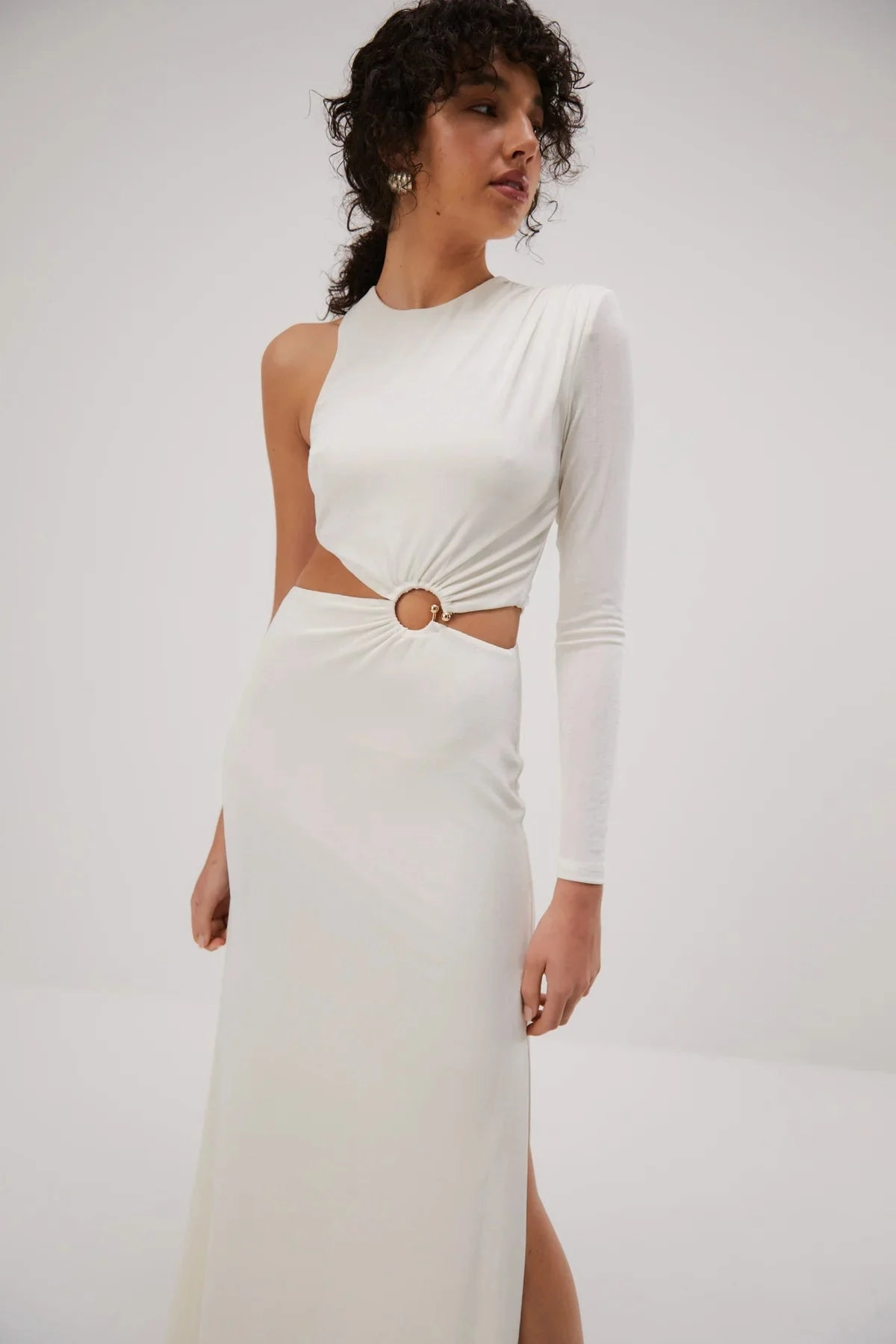 Gentle Motion Garden Fresh Misha Brigitta Slinky Jersey Gown - Ivory