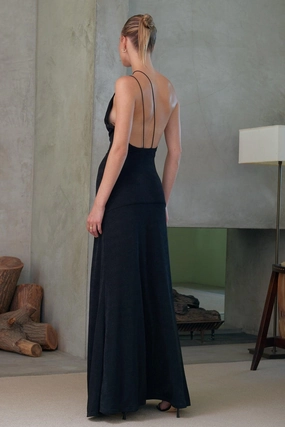 Misha Celestine Maxi Dress - Black Easy Look Minimal Cut