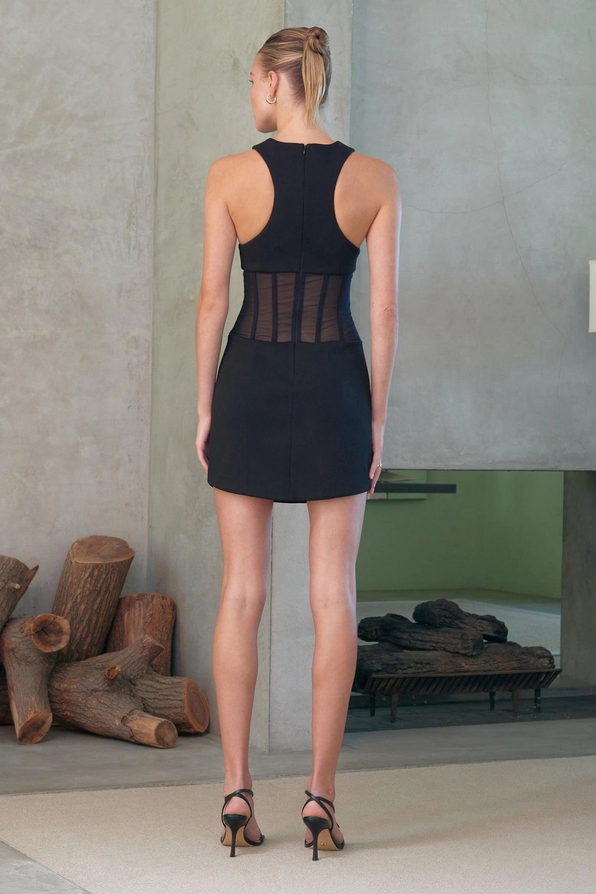 Sheer Look Daily Flex Misha Coco Mini Dress - Black