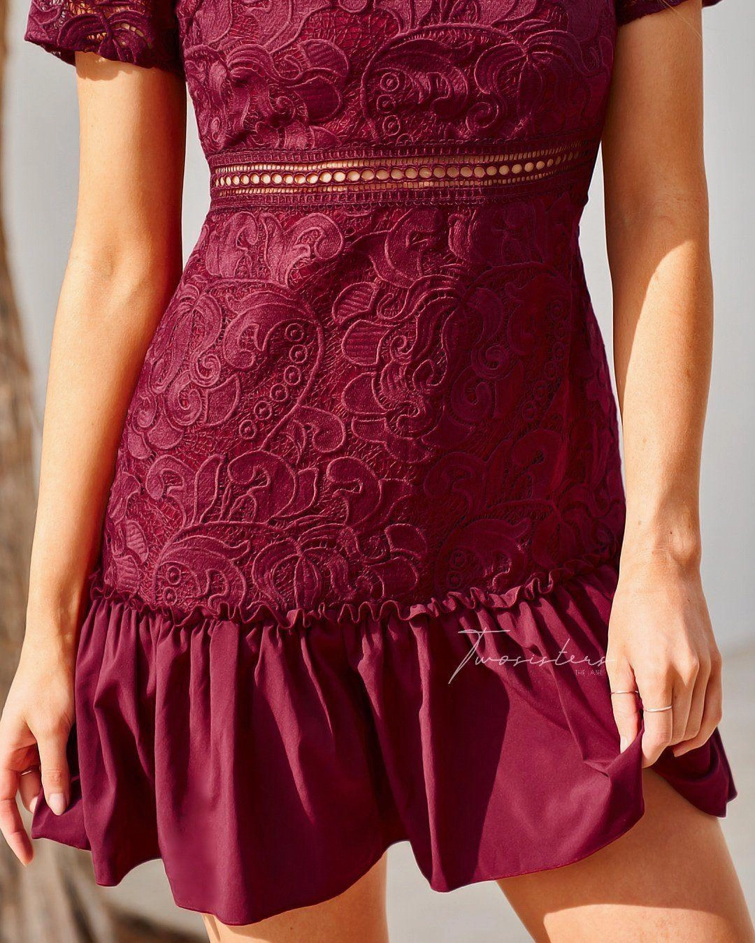 City Essential Missha Dress - Burgundy