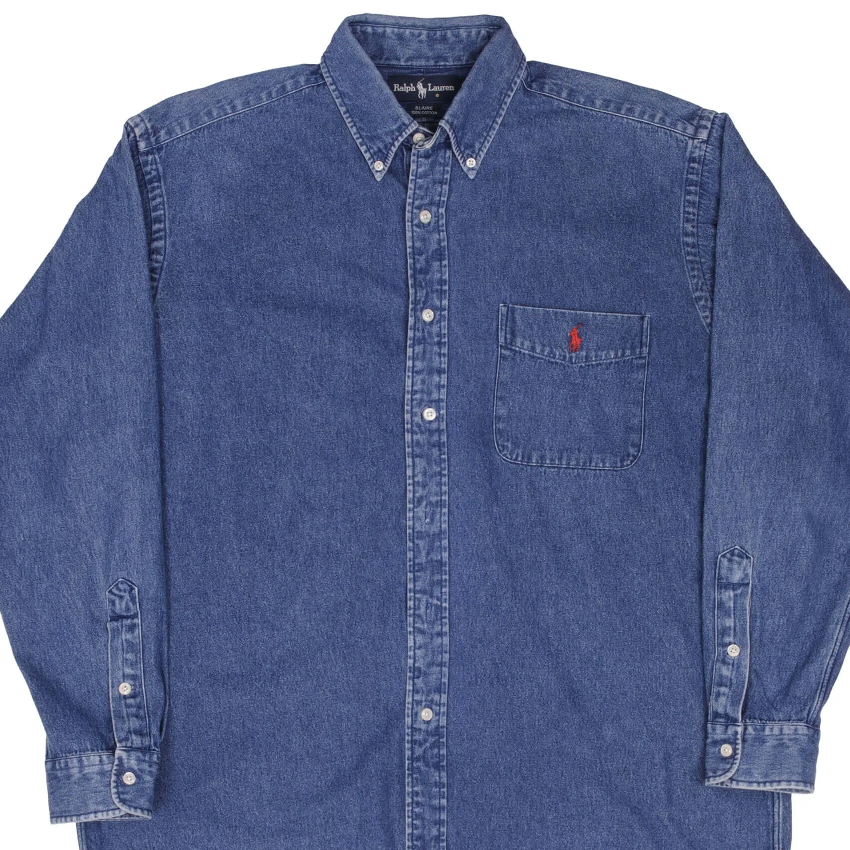 VINTAGE RALPH LAUREN DENIM POCKET SHIRT 1990S SIZE LARGE Package