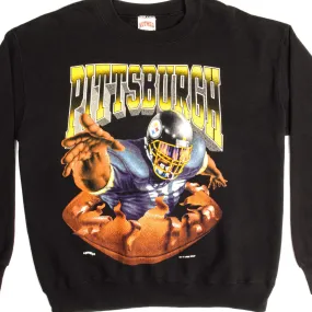 thermal VINTAGE NFL PITTSBURGH STEELERS SWEATSHIRT 1994 SIZE LARGE MADE IN USA