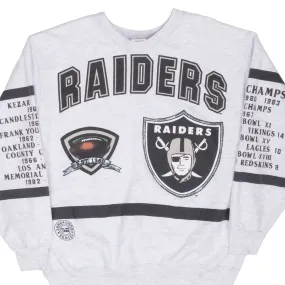 User Experience VINTAGE NFL OAKLAND RAIDERS ALL OVER PRINT 1990S SWEATSHIRT XL MADE IN USA