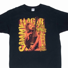 Textured Surface Eco Friendly Dyes VINTAGE SAMMY HAGAR AND THE WABOS LIVIN IT UP TOUR 2006 TEE SHIRT 2XL