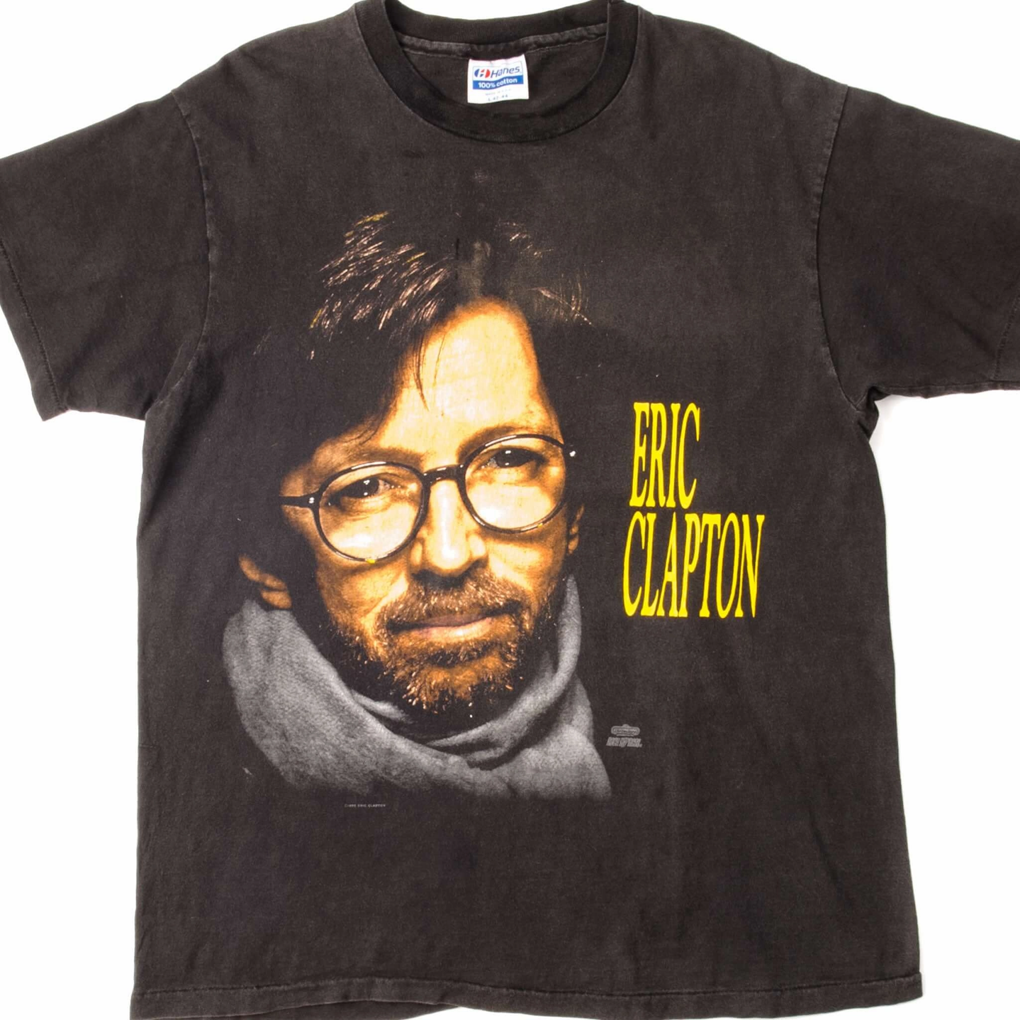 Wrinkle Resistant Finish VINTAGE ERIC CLAPTON US TOUR TEE SHIRT 1992 SIZE LARGE MADE IN USA