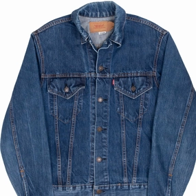 VINTAGE LEVIS TYPE 3 DENIM JACKET SINGLE STITCH SIZE 38 1970S MADE IN USA Ergonomic Shoulder Design