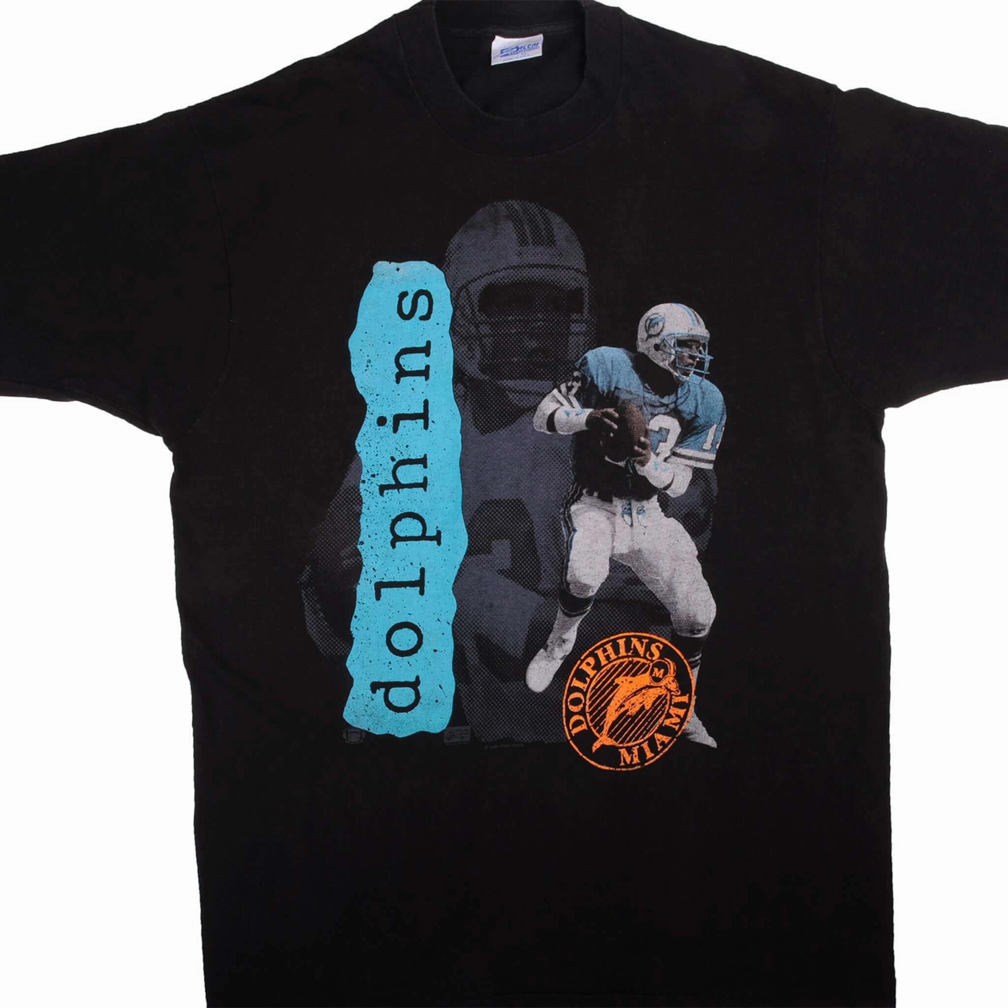 VINTAGE NFL MIAMI DOLPHINS TEE SHIRT 1987 SIZE XL MADE IN USA Cozy Look Wear Perfect for Workouts