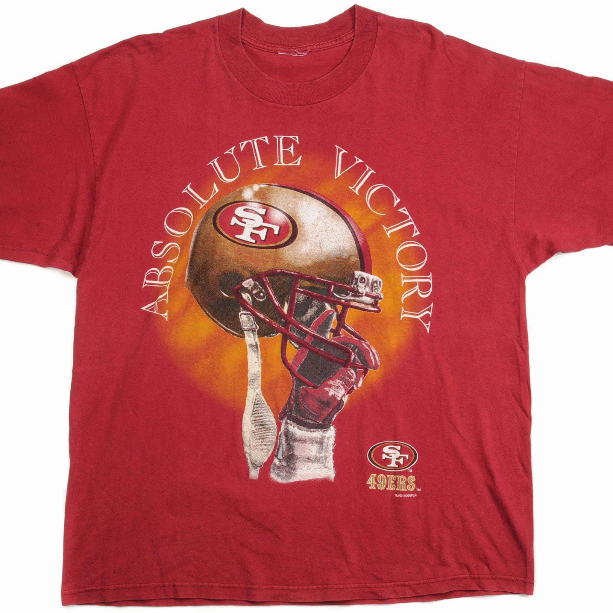 VINTAGE NFL SAN FRANCISCO 49ERS TEE SHIRT 1996 SIZE XL Boat Neck Fresh Outfit Style