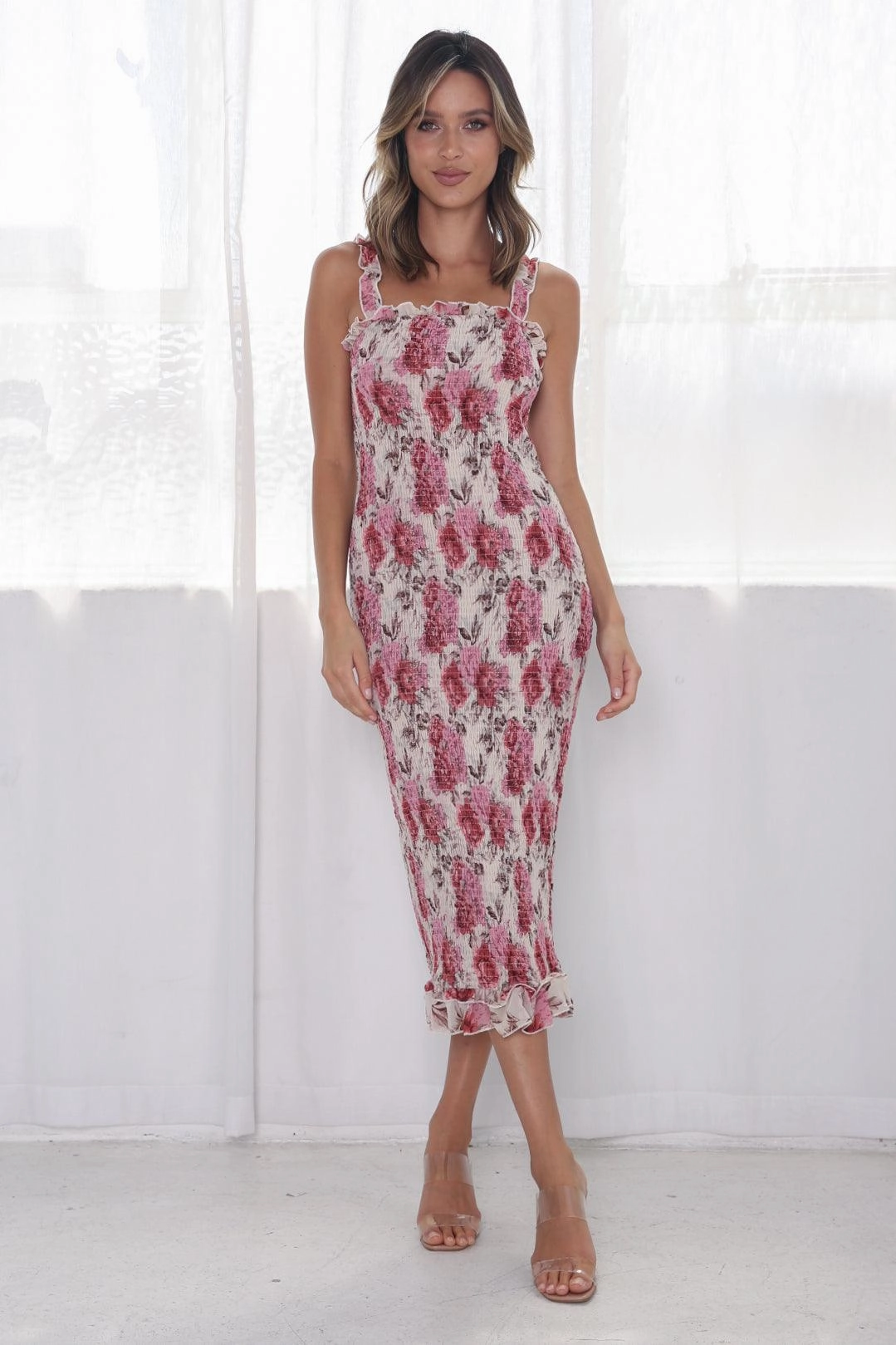 Wrap-Style Dakota Dress - Cream Floral