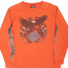 EnhancedDurabilityFinish Versatile Top VINTAGE HARLEY DAVIDSON LAS VEGAS LONG SLEEVE TEE SHIRT 2002 LARGE