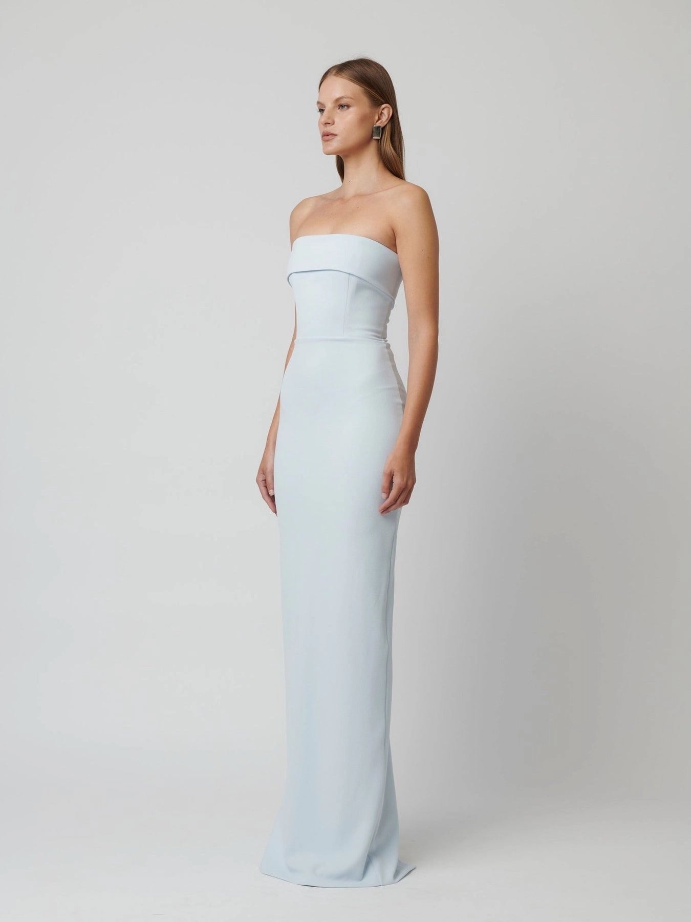 Light Layers Sophisticated Waist Fit Monroe Gown - Ice Blue