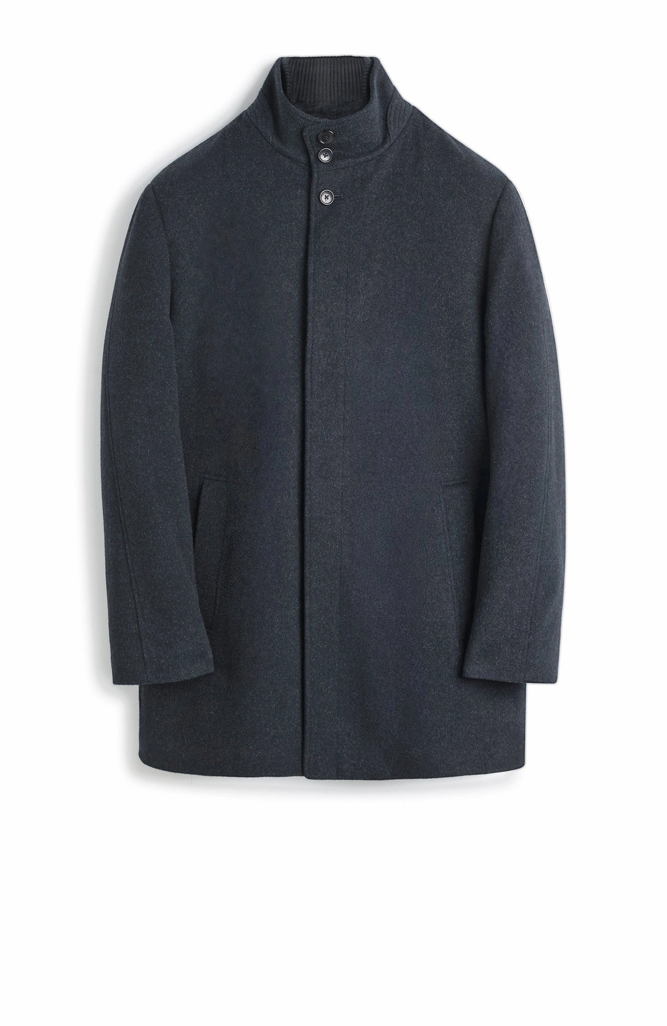 MONT-ROYAL CHARCOAL WOOL & CASHMERE CAR COAT Cold Season Casual Fit Silhouette